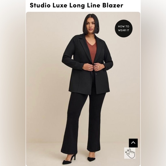 Torrid Studio Luxe Long Line Blazer SZ 0X - Picture 2 of 8